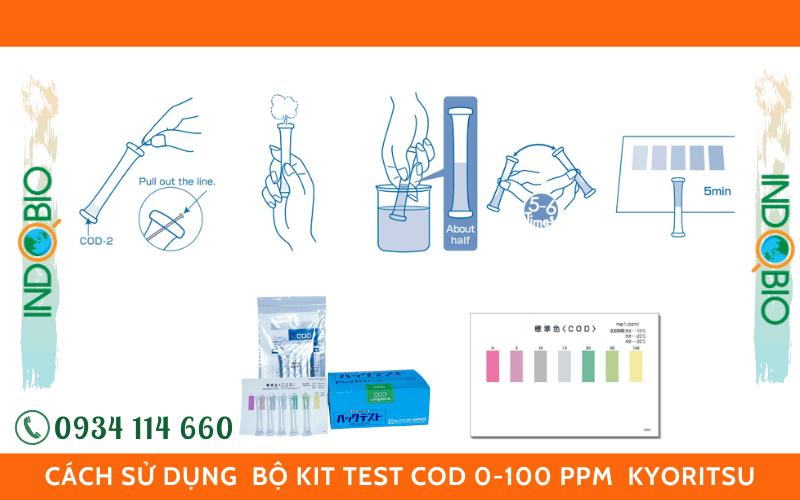 test nhanh cod trong nước thải với bộ kit test cod 0-100 ppm WAK-COD-2 KYORITSU